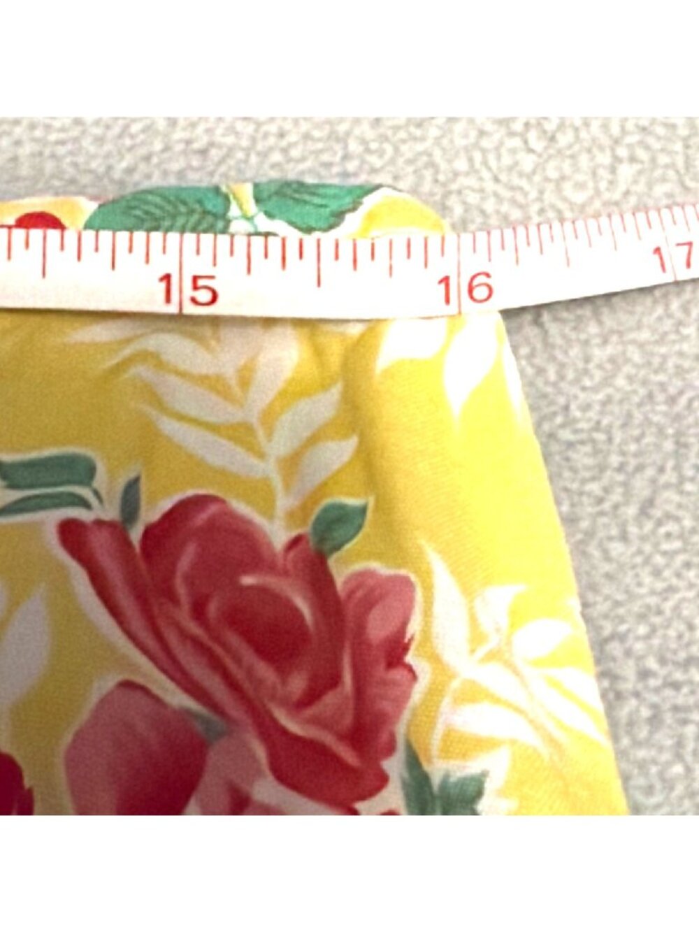 Liz Claiborne Floral Yellow & Red Full-Length Skirt Size 16 Cottage Coquette - Picture 4 of 5